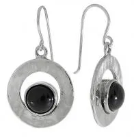 Серьги DENO из серебра с ониксом