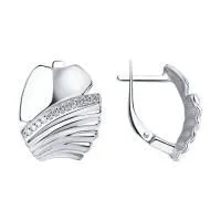 Серьги из серебра с фианитами (SOKOLOV) Серьги из серебра с фианитами (SOKOLOV)