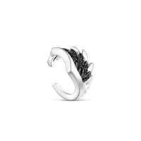 Серьга одинарная кафф из серебра со шпинелью