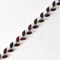 Браслет из серебра с натуральным гранатом