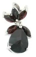 Подвеска из серебра с натуральным гранатом