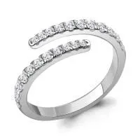 Кольцо из серебра с фианитами