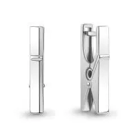 Серьги Прищепки из серебра без вставок