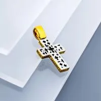 Крест из серебра с позолотой Спаси и Сохрани