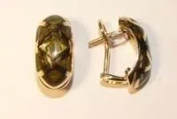 Серьги из серебра с натуральным гранатом