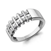 Кольцо из серебра с фианитами