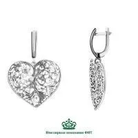 Серебряные серьги Жар-птица