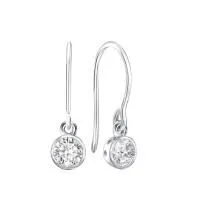Серьги из серебра с фианитами