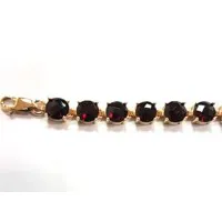 Браслет из серебра с натуральным гранатом