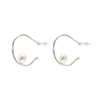 Серьги из серебра с барочным жемчугом