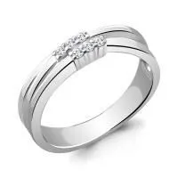 Кольцо из серебра с фианитами