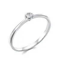 Кольцо из серебра с фианитом