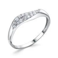 Кольцо из серебра с фианитами