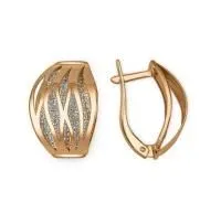 Серьги из красного золота с эмалью Игры разума