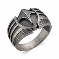 Кольцо мужское (печатка) из серебра
