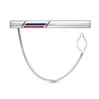 Серебряная заколка для галстука с эмалью