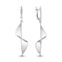 Серьги из серебра без вставок