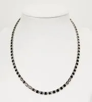 Колье из серебра с натуральным гранатом