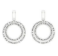 Подвеска ДВЕ МОЛИТВЫ ГОСПОДУ И БОГОРОДИЦЕ из серебра без вставок