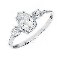 Кольцо из серебра с фианитами