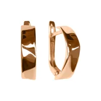 Серьги из красного золота без вставок