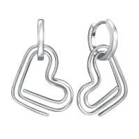 Серьги трансформеры из серебра без вставок