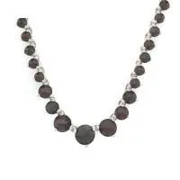 Колье из серебра с натуральным гранатом