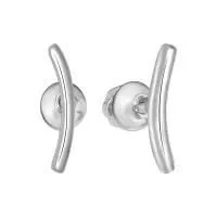 Серьги пусеты из серебра без вставок