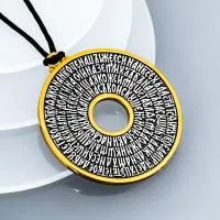 Подвеска из серебра с позолотой "Да воскреснет Бог. Отче наш"