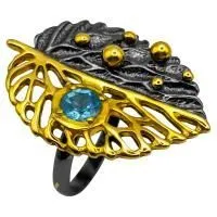 Кольцо из серебра с топазом