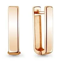 Серьги из золоченого серебра без камней