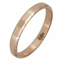 Обручальное кольцо из красного золота