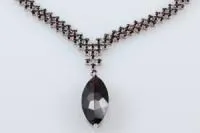 Колье из серебра с натуральным гранатом
