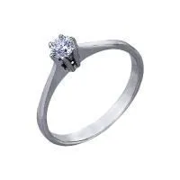 Помолвочное кольцо из белого золота с бриллиантом