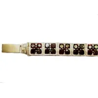 Браслет из серебра с натуральным гранатом