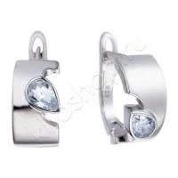 Серьги из серебра с топазом
