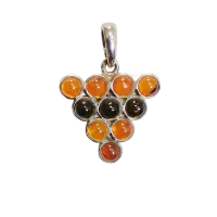 Подвеска из серебра с натуральным янтарем