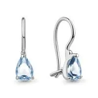 Серьги из серебра с фианитами