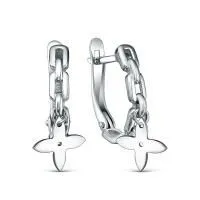 Серьги из серебра без вставок