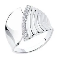 Кольцо из серебра с фианитами (SOKOLOV)