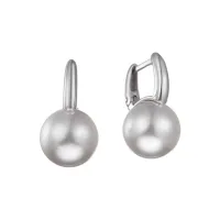 Серьги из серебра с искусственным жемчугом