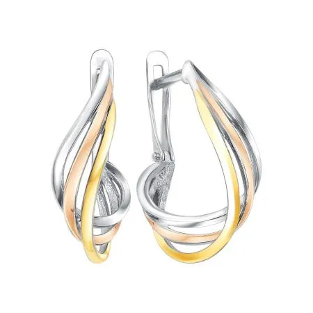 Серьги из серебра с золочением