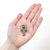 Серебряный православный крест. Распятие Христово с предстоящими.
