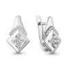 Серьги из серебра с фианитами