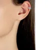 Серьга кафф одинарная из серебра без вставок