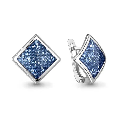 Серьги из серебра с эмалью