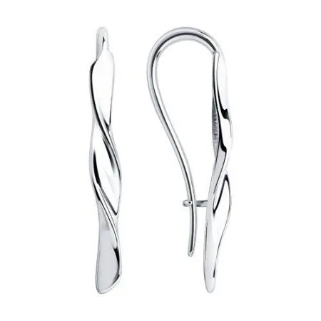 Серьги из серебра (SOKOLOV) без вставок