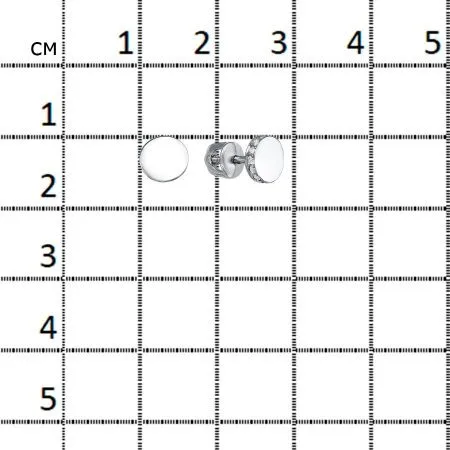 Серьги пусеты из серебра с фианитами