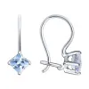 Серьги из серебра с голыубыми фианитами (SOKOLOV)