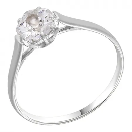 Помолвочное кольцо из серебра с кристаллом Swarovski